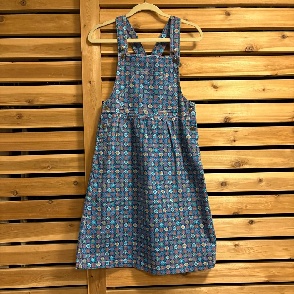 LL Bean Retro 100% cotton Twill denim-like Overall jumper Dress fit adult XS/S
